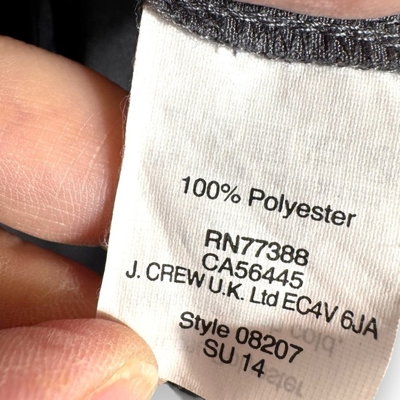 J Crew Factory Draped Placket Pocket Button Front Tank Top, Smoke Grey, Size 10 - Picture 5 of 9